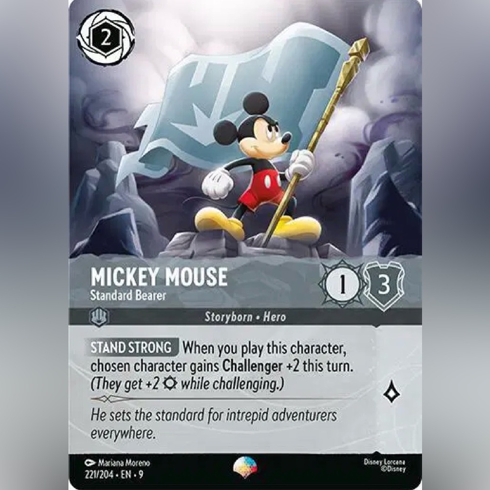 Disney Lorcana Mickey Mouse Epic Standard Bearer Trading Foil Card 221/204 EN 9